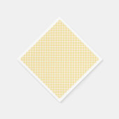 Diamantgitter Weiß - Kanariengelb Serviette (Ecke)