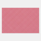 Diamantgitter weiß - Kirschrot Geschenkpapier Set (Vorderseite 3)