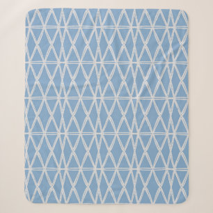 Diamantgitter zeitgenössisch modern Dreieck blau Sherpadecke