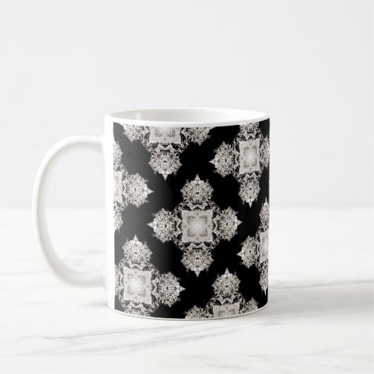 Diamantglanz im Schatten grau Kaffeetasse (Links)