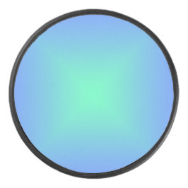 Diamantgradientenblau bis aquamaringrün eishockey puck