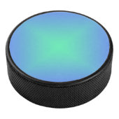 Diamantgradientenblau bis aquamaringrün eishockey puck (3/4)