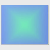 Diamantgradientenblau bis aquamaringrün geschenkpapier (Flach)