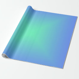 Diamantgradientenblau bis aquamaringrün geschenkpapier
