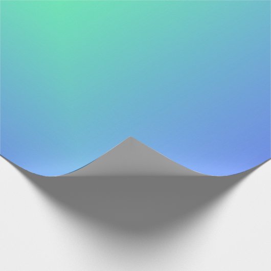Diamantgradientenblau bis aquamaringrün geschenkpapier (Ecke)