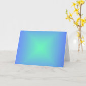 Diamantgradientenblau bis aquamaringrün karte (Gelbe Blume)