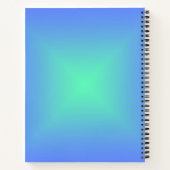 Diamantgradientenblau bis aquamaringrün notizblock (Rückseite)