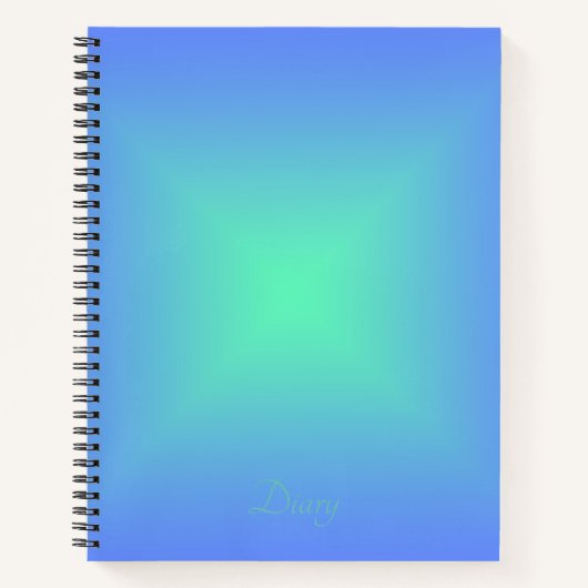 Diamantgradientenblau bis aquamaringrün notizblock (Vorderseite)