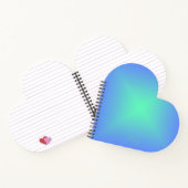 Diamantgradientenblau bis aquamaringrün notizblock (Innenseite)