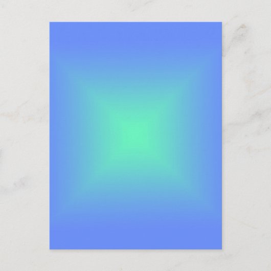 Diamantgradientenblau bis aquamaringrün postkarte (Vorderseite)