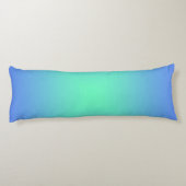 Diamantgradientenblau bis aquamaringrün seitenschläferkissen (Rückseite)