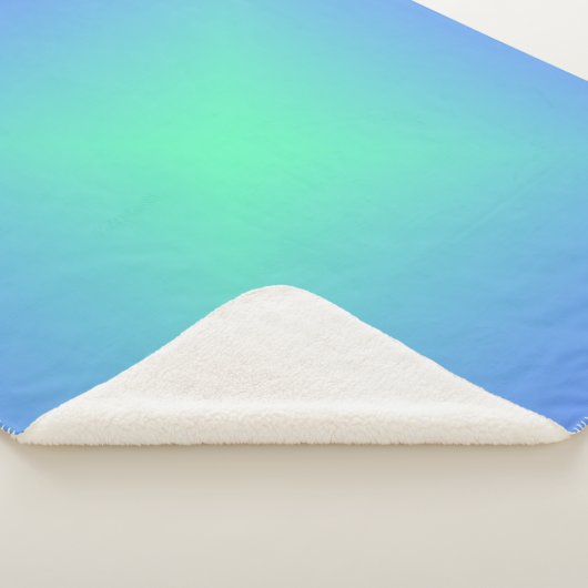 Diamantgradientenblau bis aquamaringrün sherpadecke (3/4)