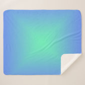 Diamantgradientenblau bis aquamaringrün sherpadecke (Vorderseite (Horizontal))