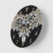 Diamanthalskette Runde Wanduhr (Winkel)