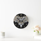 Diamanthalskette Runde Wanduhr (Zuhause)