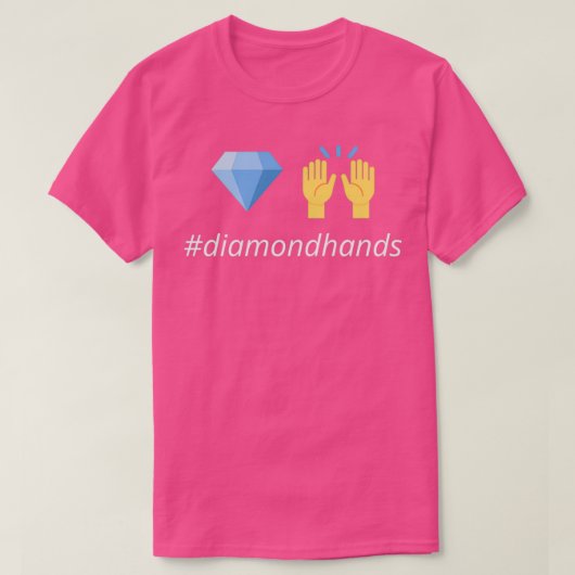 Diamanthand mit Hashtag T-Shirt (Design vorne)