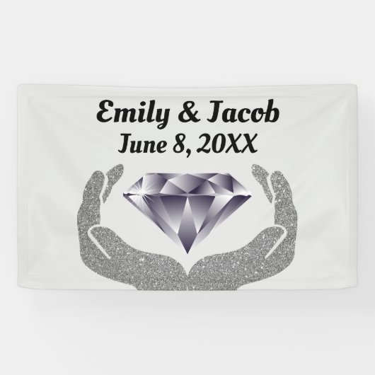 Diamanthandhochzeit Banner (Horizontal)
