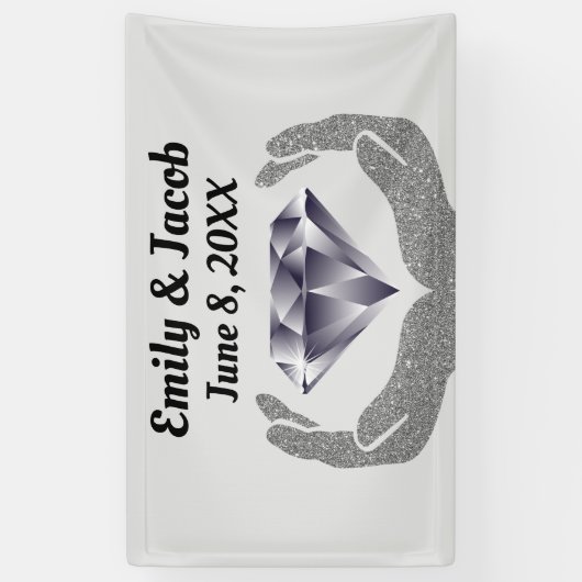 Diamanthandhochzeit Banner (Vertikal)
