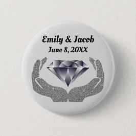 Diamanthandhochzeit Button