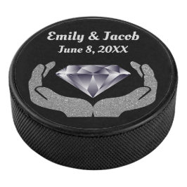 Diamanthandhochzeit Eishockey Puck