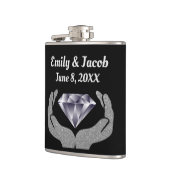 Diamanthandhochzeit Flachmann (Links)