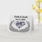 Diamanthandhochzeit Karte (Gelbe Blume)