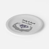 Diamanthandhochzeit Pappteller (Schrägansicht)