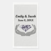 Diamanthandhochzeit Serviette (Vorderseite)