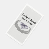 Diamanthandhochzeit Serviette (Ecke)