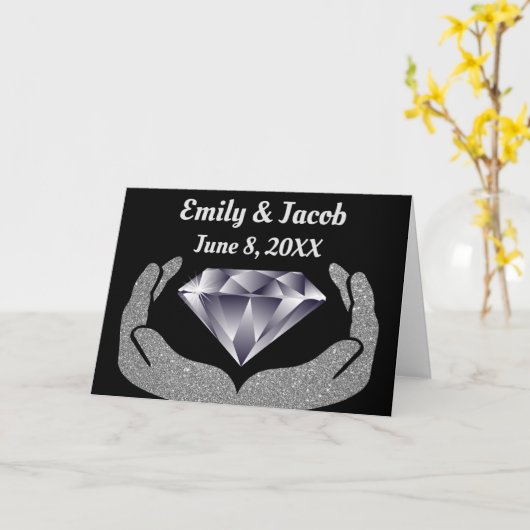 Diamanthandkarte Karte (Gelbe Blume)