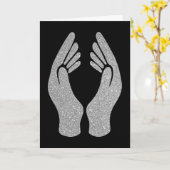 Diamanthandschuhe Karte (Gelbe Blume)