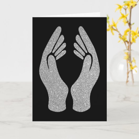 Diamanthandschuhe Karte (Gelbe Blume)