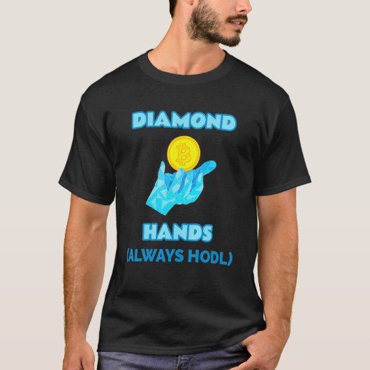 Diamanthandschuhe - Krypto hält Bitcoin T T-Shirt (Vorderseite)