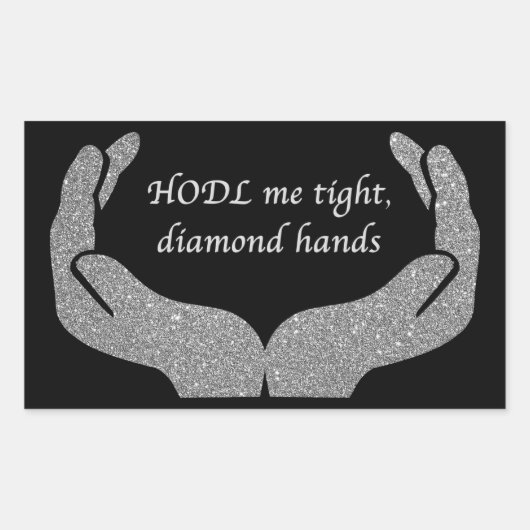 Diamanthandschuhe Rechteckiger Aufkleber (Vorderseite)