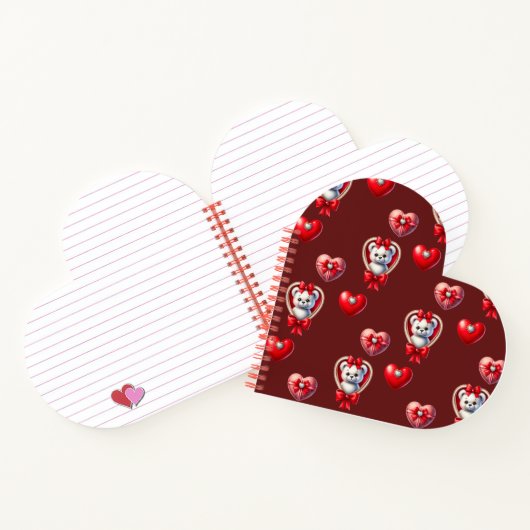 Diamantherzen und Teddybären Notizblock (Innenseite)