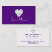 Diamantherzjuwel-Schmuck-Visitenkarte Visitenkarte (Vorne/Hinten)