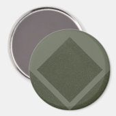 Diamantkantengebirgsmoos Grün Magnet (Vorderseite/Rückseite)