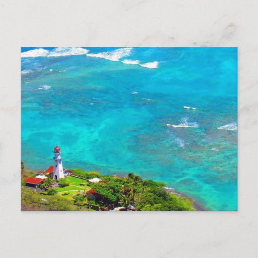 Diamantkopfblauer Leuchtturm Postkarte (Vorderseite)