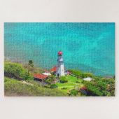 Diamantkopfblauer Leuchtturm Puzzle (Horizontal)