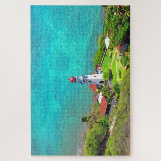 Diamantkopfblauer Leuchtturm Puzzle (Vertikal)