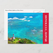 Diamantkopflichtthaus rot postkarte (Vorne/Hinten)