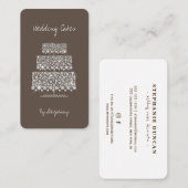 Diamantkuchen Schokolade Hochzeitskuchendekorator Visitenkarte (Vorne/Hinten)