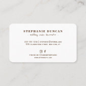 Diamantkuchen Schokolade Hochzeitskuchendekorator Visitenkarte (Rückseite)