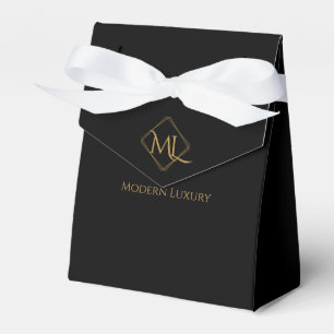 Diamantlogo  Schwarz und Gold Geschenkschachtel