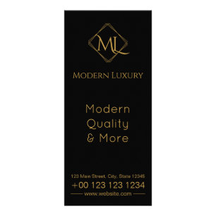 Diamantlogo  Schwarz und Gold Werbekarte