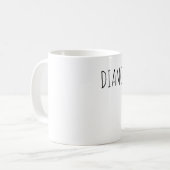 Diamantmalerei über Aufgaben Kaffeetasse (Vorderseite Links)