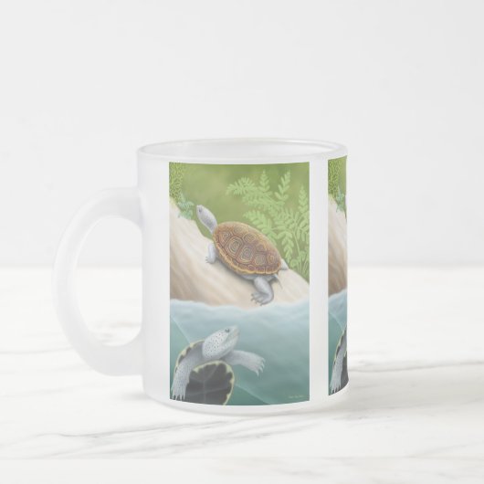 Diamantmarkierungs-Dosenschildkröte-mattierte Mattglastasse (Links)