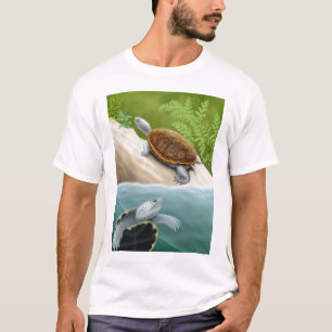 Diamantmarkierungs-Dosenschildkröte-Schildkröte- T-Shirt