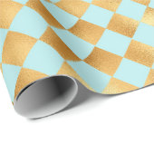 Diamantminze und Imitat, Goldfolie Geschenkpapier (Rolleneckpunkt)