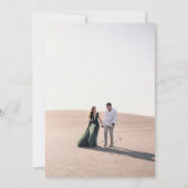 Diamantmonogramm mit Blume Einladung (Rückseite)